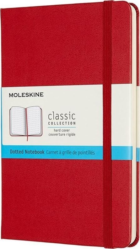 Moleskine Notes Classic 11.5x18 hard buline roșu stacojiu