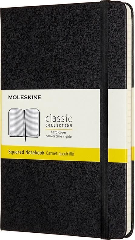 Moleskine Notes Classic 11.5x18 hard negru în carouri