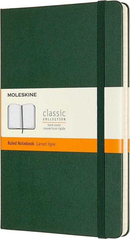 Moleskine Notebook, Large, Ruled, Myrtle Green, Hard (5 X 8.25), Moleskine (Author)