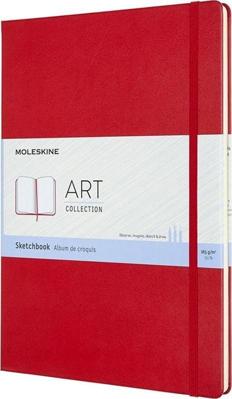 Hartie si produse din hartie - Caiet de schite Moleskine, 165g/m2, A4, Rosu