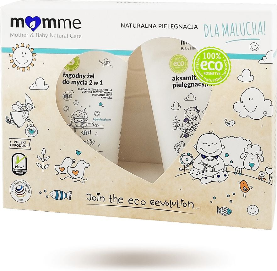 Set de îngrijire naturală MomMe Mother&amp;Baby pentru îngrijirea nou-născuților