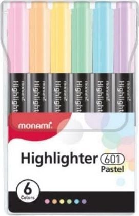 Monami Highlighter 601/6 pastel complet (PB5) Monami