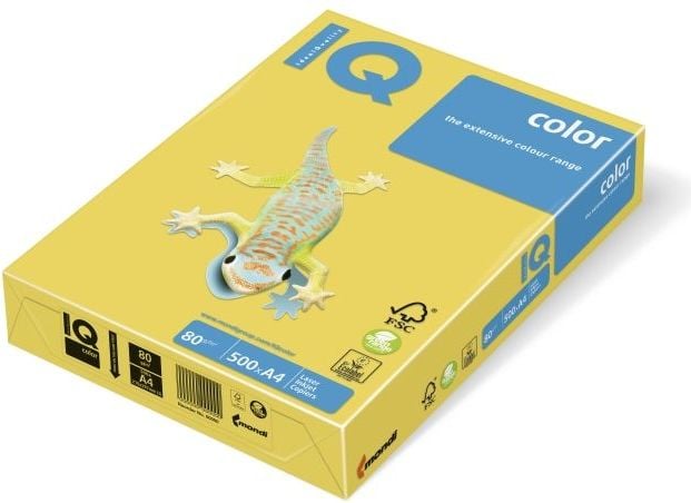 Hartie si produse din hartie - Hârtie pentru fotocopiator Mondi IQ Color A4 80g canary 500 coli