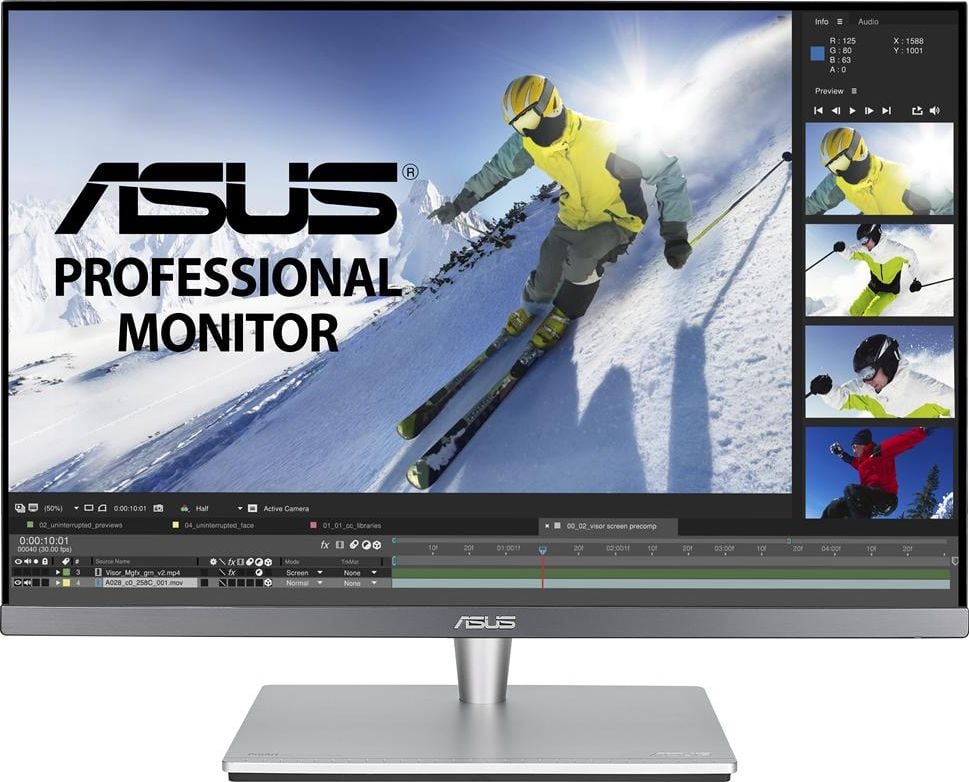 Monitor Asus ProArt PA24AC, 90LM04B0-B01370, 24.1`, WUXGA, DisplayPort x1, HDMI x2, USB-C x1, Clasa G, Negru si Gri