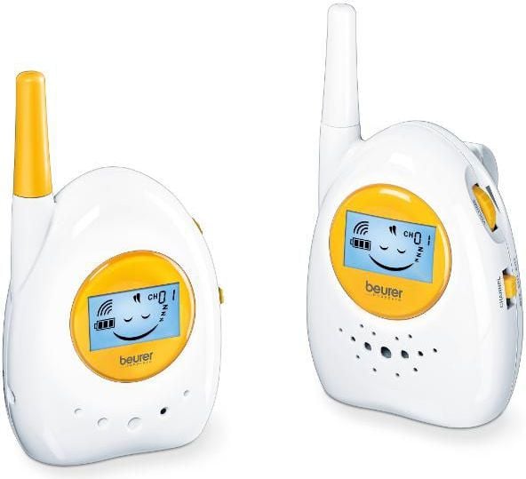 Monitor audio pentru bebelusi Beurer BY84 cu transmisie analogica,unidirecțional,800 m,reîncărcabilă,alb, Fără fir