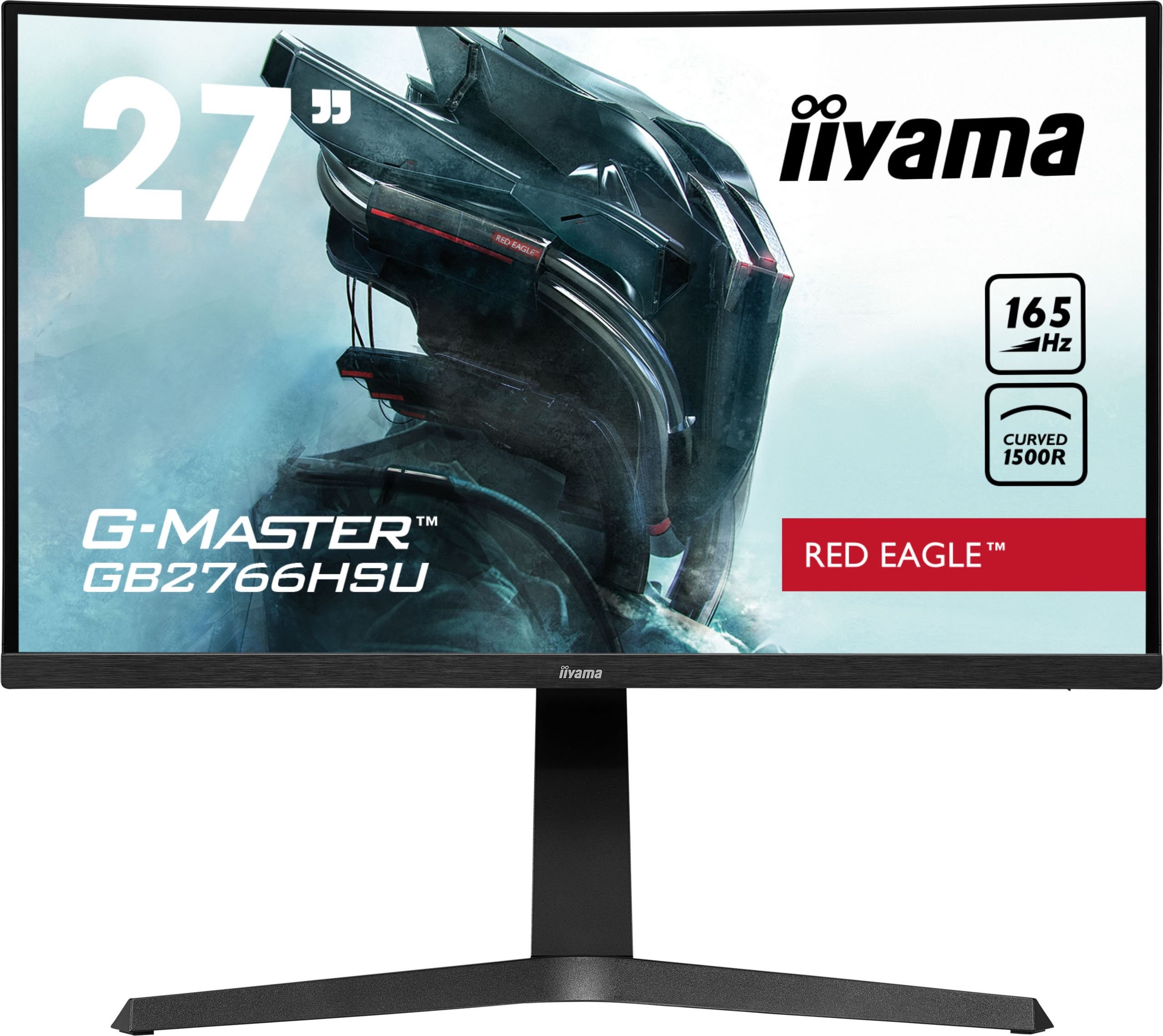 Monitor iiyama G-Master Red Eagle GB2766HSU-B1 27`, 1920x1080 (Full HD), 16:9, ecran curbat, 165 Hz, 1 ms, DisplayPort x1 HDMI x2 USB tip B x1