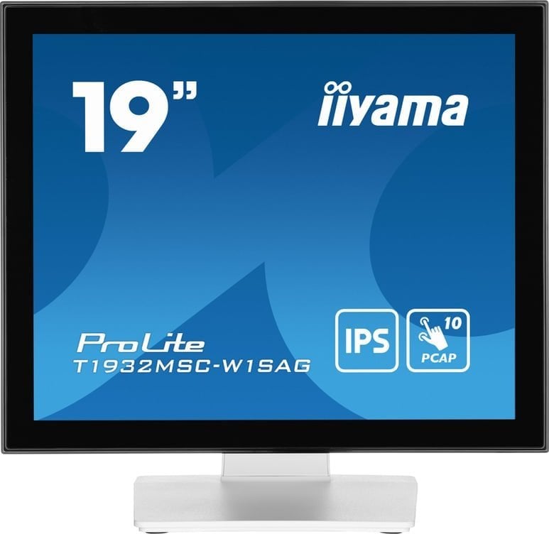Monitor iiyama iiyama ProLite T1932MSC-W1SAG monitor komputerowy 48,3 cm (19`) 1280 x 1024 px Full HD LED Ekran dotykowy Blad Biały