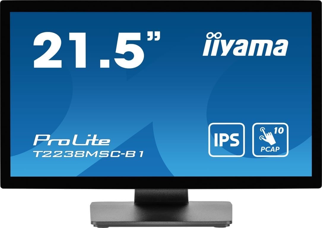 Monitor iiyama iiyama ProLite T2238MSC-B1 monitor komputerowy 54,6 cm (21.5`) 1920 x 1080 px Full HD LED Ekran dotykowy Czarny