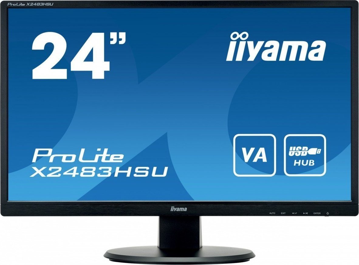 Monitor iiyama Monitor 23.8 inch X2483HSU-B5 VA, HDMI, DP, USBx2.2x2W, ACR-80M:1
