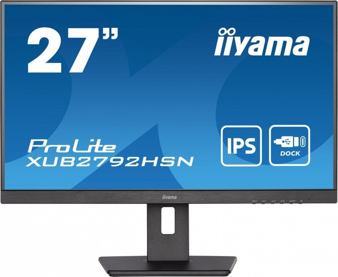 Monitor iiyama Monitor 27 inch XUB2792HSN-B5 IPS, FHD, HDMI, DP, USB-c Dock, HA (150 mm)