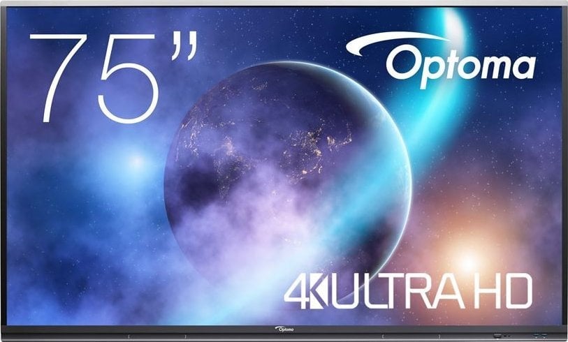 Monitor Optoma Optoma 5752RK+ IFPD 75` - interaktivní dotykový, 4K UHD, multidotyk 40prstu, Android 11, 8GB RAM / 64GB ROM