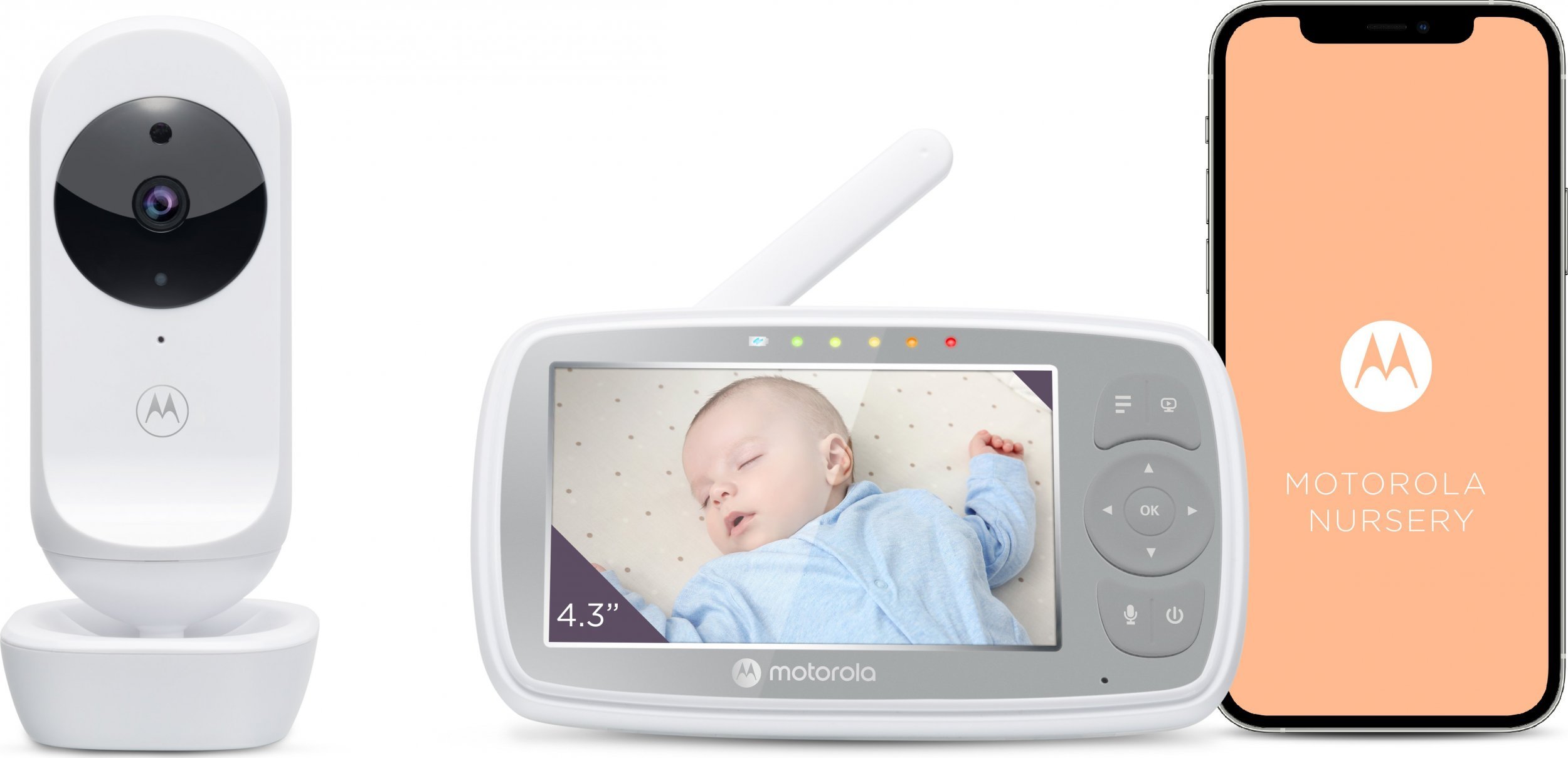 Monitor pentru bebeluși Motorola Baby Monitor Motorola VM44 4.3` HD WIFI