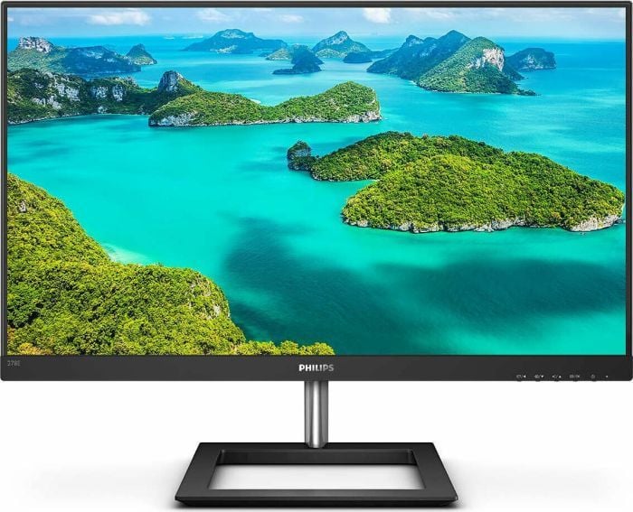 Monitor Philips E-line 278E1A/00, 27`, UHD 4K, HDMI x2, DisplayPort x1, Clasa G, Negru si Argintiu