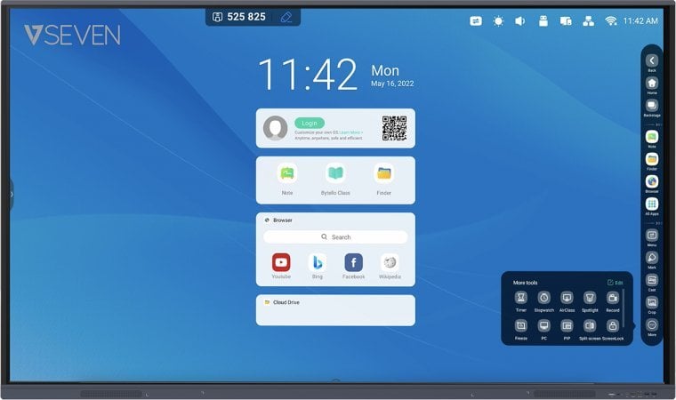 Monitor V7 65 IN 4K IFP ANDROID 11 DISPLAY