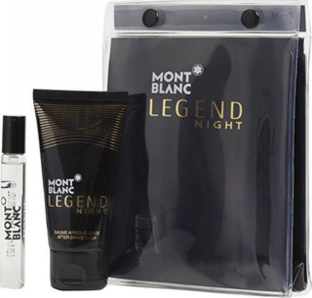 SET Mont Blanc Legend Night EDP 7,5ml + ASB 50ml,Pentru bărbați