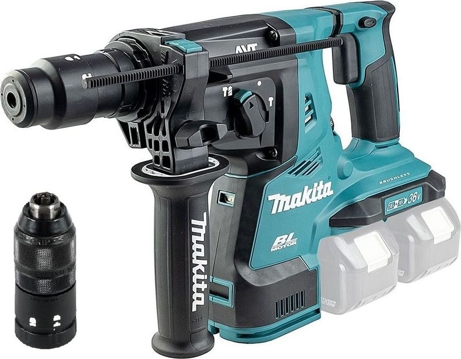 Makita Chipping ciocan și SDS-PLUS 2x18V 2,9J baterii sau încărcător + montură DHR281Z MDHR281Z