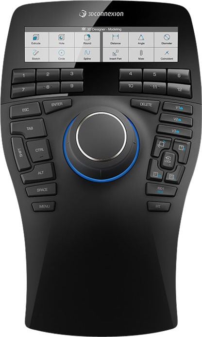 Mouse 3Dconnexion SpaceMouse Enterprise 3DX-700056, USB, cu fir, 7200 DPI, 31 butoane, Negru
