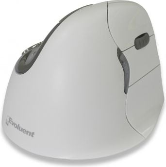 Mouse BakkerElkhuizen Evoluent VerticalMouse 4 (BNEEVR4WB/VM4RB), Optic, Bluetooth, Wireless, 2600 DPI, 7 Butoane, Alb