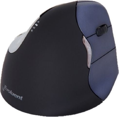 Mouse BakkerElkhuizen Evoluent VerticalMouse 4 BNEEVR4W/VM4RW, Optic, USB, Wireless, 2600 DPI, 7 Butoane, Negru/Violet