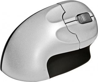 Mouse BakkerElkhuizen Grip (BNEGMW), Optic, USB, Wireless, 1200 DPI, 3 Butoane, Negru-Argintiu