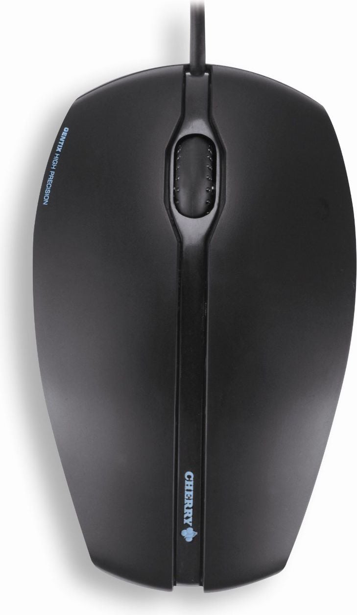 Mouse Cherry Gentix O, JM-0300-2, Optic, cu fir, USB, 1000 DPI, 3 butoane, Negru