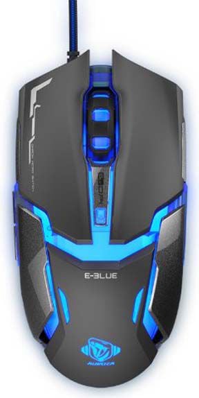Mouse e-blue Auroza tip IM EMS602BKAA, Gaming, Optic, USB, 6 butoane, 4000 DPI, Negru