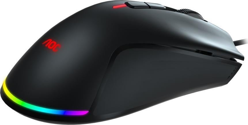 Mouse gaming cu fir Usb AOC, 16000 DPI, Negru