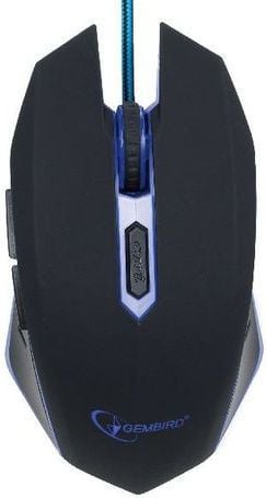Mouse gaming Gembird MUSG-001-B, optic, USB, 2400 dpi, Albastru