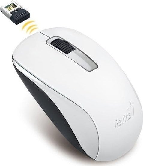 Mouse Genius Mouse Genius NX-7005, 1200 DPI, 2,4 [GHz], optic, 3 fps, USB fără fir, alb, AA