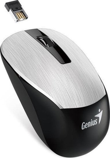 Mouse Genius Mouse Genius NX-7015, 1600 DPI, 2,4 [GHz], optic, 3fps, USB fără fir, argintiu, AA