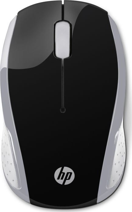 Mouse HP 200 (2HU84AA), Optic, USB, Wireless, 1000 DPI, 3 butoane, Negru-Argintiu