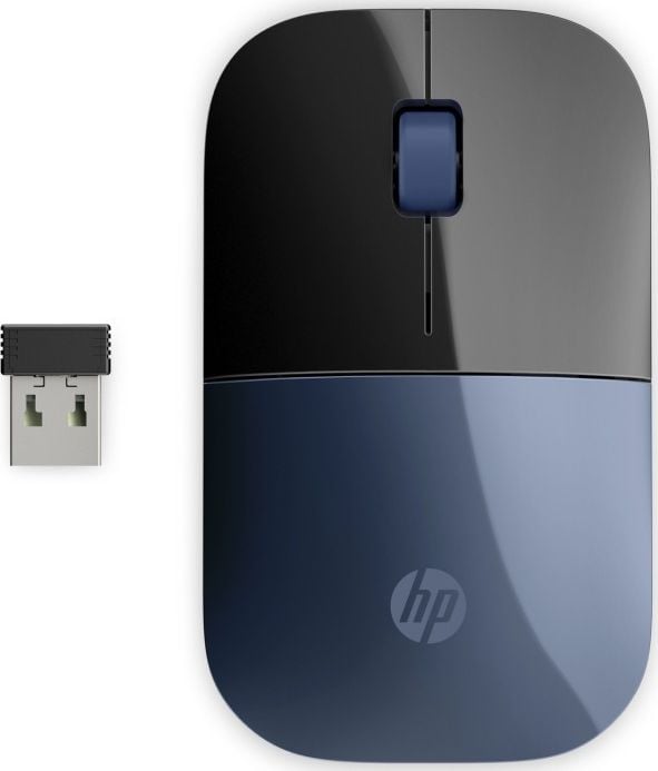 Mouse HP Z3700 (7UH88AA#ABB), Optic, USB, Wireless, 1200 DPI, 3 butoane, Negru-Albastru