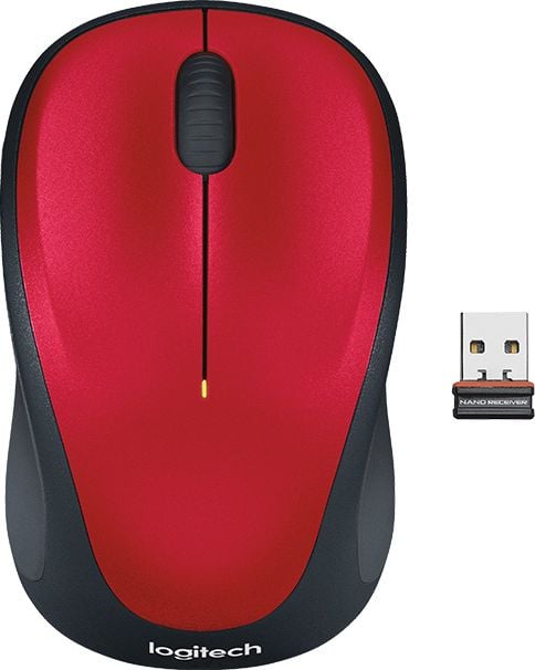 Mouse Logitech M235, 910-002496 / 910-002497, Wireless, Optic, USB, 1000 DPI, Rosu