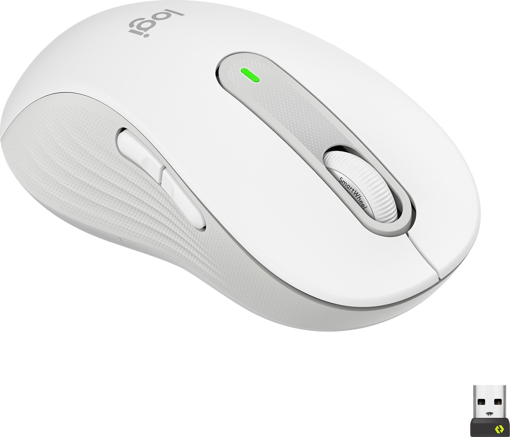 Mouse Logitech M650 L alb-gri stânga (910-006240)