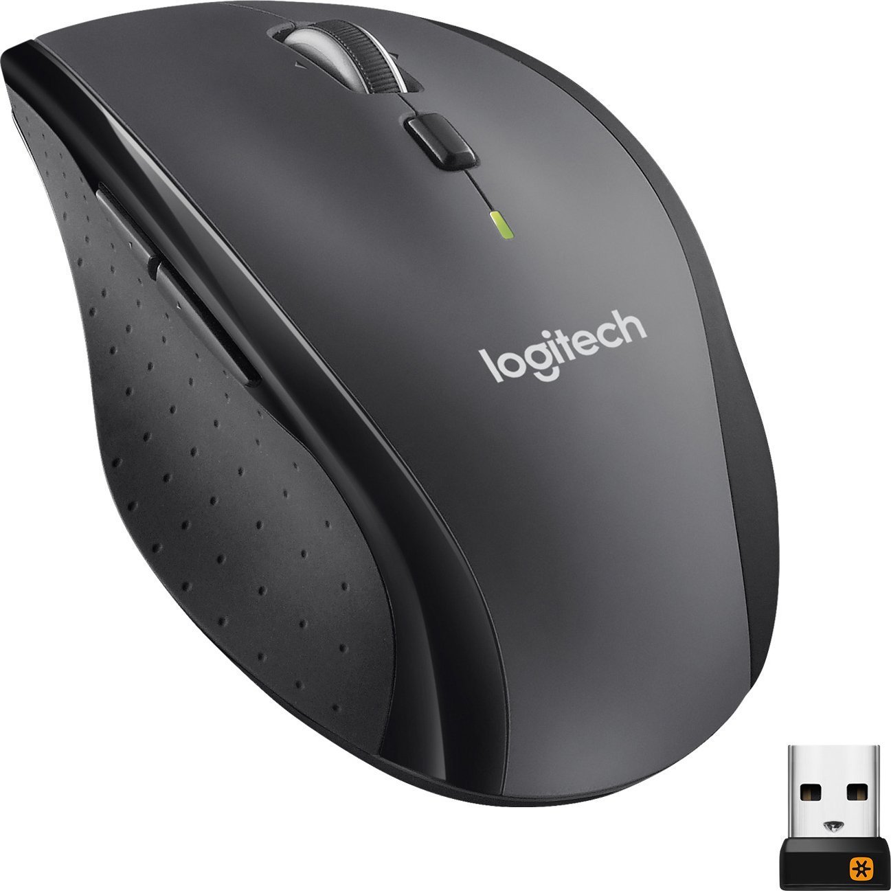 Mouse - Mouse Logitech Marathon M705, 910-001949, Wireless, USB, fara fir, 1000 DPI, Negru si Grafit