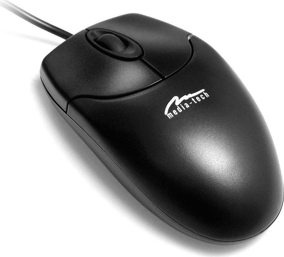 Mouse Media-Tech MT-1075K-PS2, Optic, 3 Butoane, Scroll, 800 dpi, PS/2, Negru