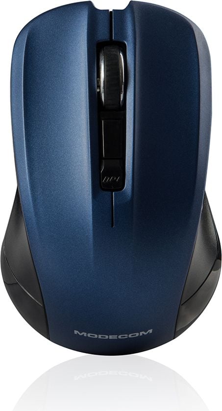 Mouse Modecom M-MC-0WM9.1-140, Optic, fara fir, 1600 DPI, 4 butoane, Negru/Albastru