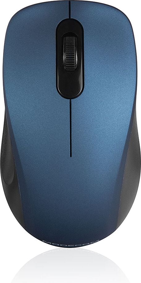 Mouse Modecom WM10S Silent M-MC-WM10S-400, Optic, USB, Wireless, 1600 DPI, 3 butoane, Albastru