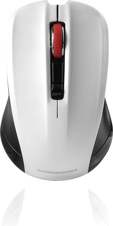 Mouse Modecom WM9.1 M-MC-0WM9.1-200, Optic, fara fir, 1600 DPi, 4 butoane, Alb/Negru