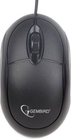 Mouse optic Gembird MUS-U-01, Optic, cu fir, USB, 1000 DPI, 3 butoane, Negru