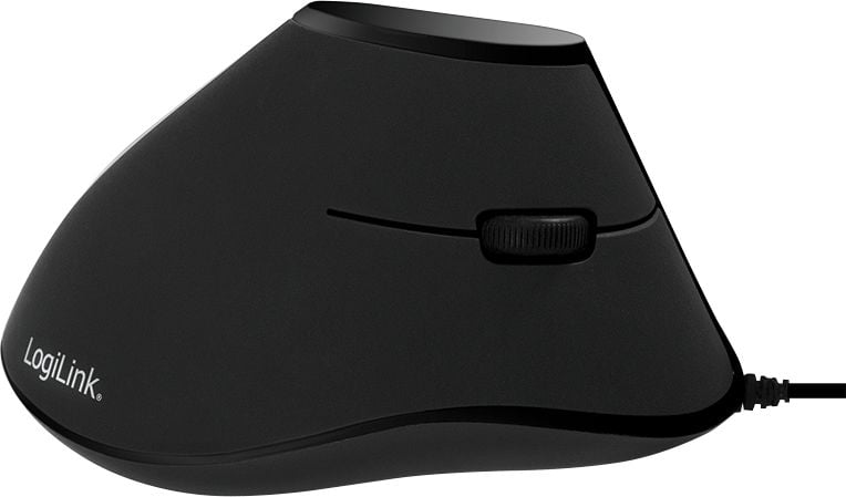 Mouse optic Logilink ID0158, Optic, Vertical, USB, 1000 dpi, Negru