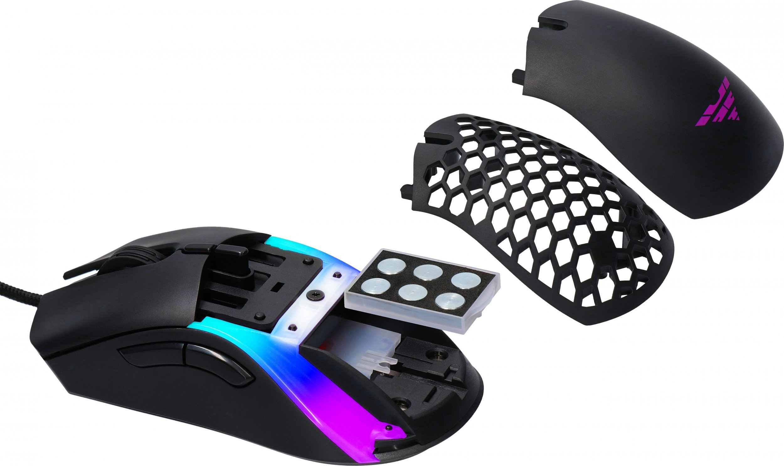 Mouse gaming - Mouse personalizabil PREYON Hawk PHC27B, 12400 DPI, 7 butoane, RGB, Negru