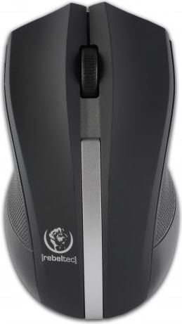 Mouse - Mouse Rebeltec Galaxy RBLMYS00033, Optic, fara fir, USB, 1000 DPI, 3 butoane, Negru si Argintiu