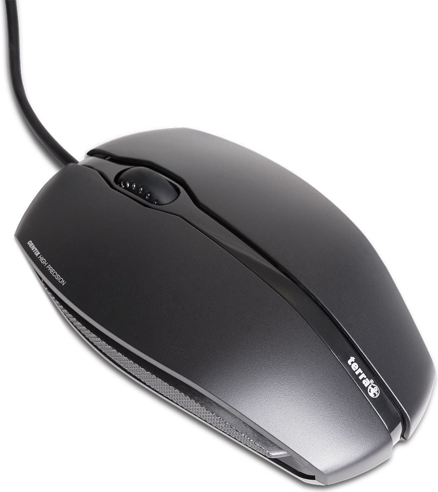 Mouse Terra 1000 JM-0300SL-2, Optic, USB, cu fir, 1000 DPI, 3 butoane, Negru