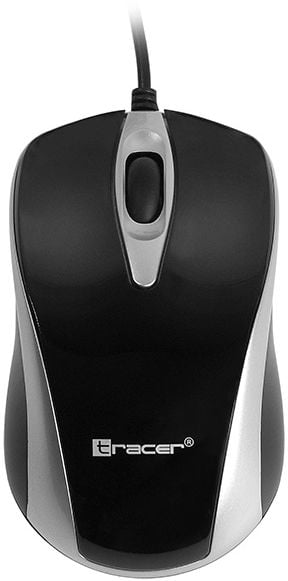 Mouse Tracer TRAMYS45923, Optic, cu fir, 800 DPI, 3 butoane, Negru-Argintiu