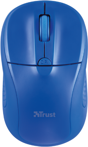 Mouse Trust Primo, 20786, Optic, Wireless, USB, 1600 DPI, 4 butoane, Albastru