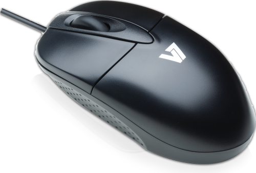 Mouse V7 M30P10-7E, Optic, USB, cu fir, 1000 DPI, 3 butoane, Negru