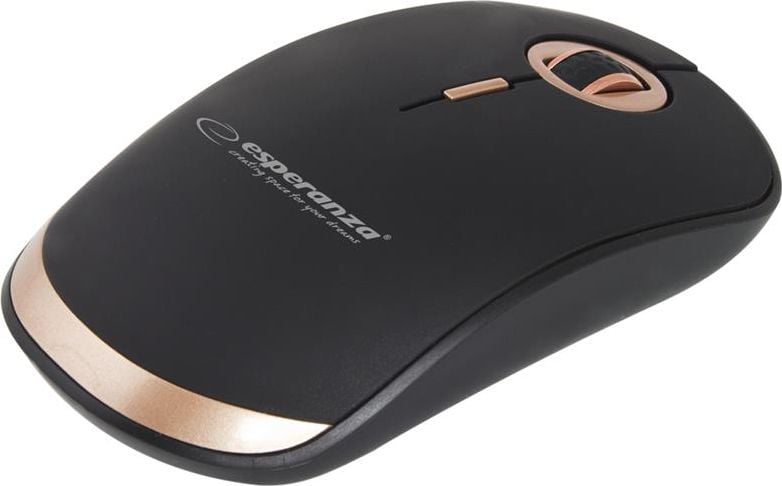 Mouse wireless Esperanza, 2000 DPI, Negru/Auriu