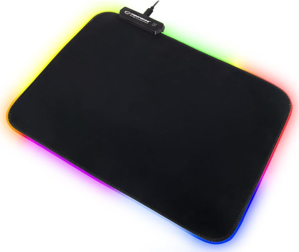 Mousepad Gaming RGB EGP105, Esperanza, 35x25 cm, Negru