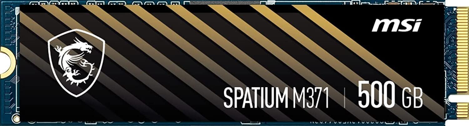 MSI Spatium M371 500 GB M.2 2280 PCI-E x4 Gen3 NVMe SSD (PAMISS650040)